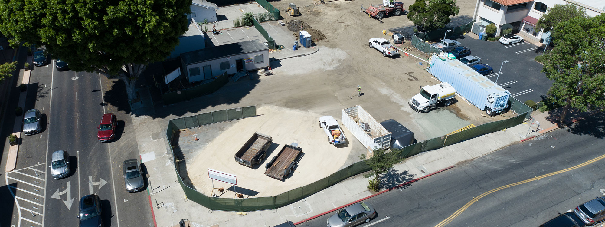 San Luis Square, San Luis Obispo, CA Builder - Design and Build Contractors - Multi-story Mixed Use Building Construction - Condos - Condominium Construction - Retail Shopping Center - Underground Parking - Structural Steel and Wood Framing Construction - JW Design & Construction