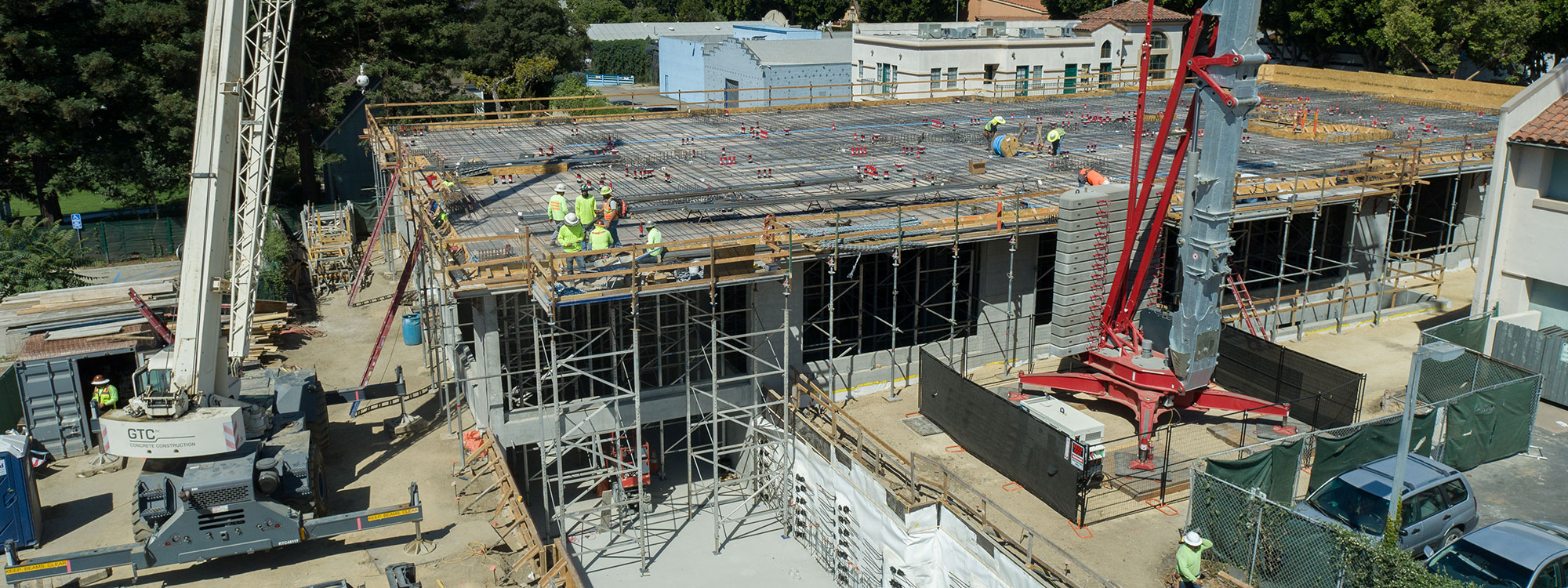 San Luis Square, San Luis Obispo, CA Builder - Design and Build Contractors - Multi-story Mixed Use Building Construction - Condos - Condominium Construction - Retail Shopping Center - Underground Parking - Structural Steel and Wood Framing Construction - JW Design & Construction