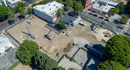 San Luis Square - San Luis Obispo, California Condominium Building Construction - Mixed Use Building Construction - Multi-story Structural Steel and Wood Framing Construction - Retail Shops - Resturant Construction - JW Design & Construction