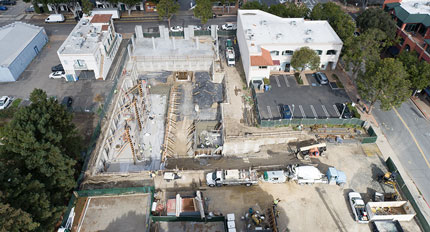 San Luis Square - San Luis Obispo, California Condominium Building Construction - Mixed Use Building Construction - Multi-story Structural Steel and Wood Framing Construction - Retail Shops - Resturant Construction - JW Design & Construction