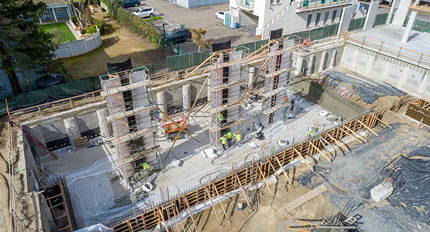 San Luis Square - San Luis Obispo, California Condominium Building Construction - Mixed Use Building Construction - Multi-story Structural Steel and Wood Framing Construction - Retail Shops - Resturant Construction - JW Design & Construction