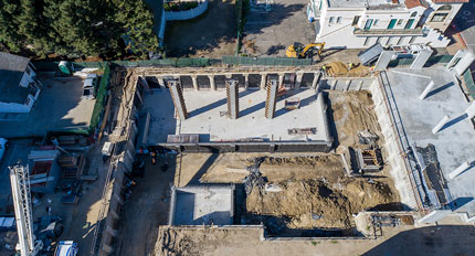 San Luis Square - San Luis Obispo, California Condominium Building Construction - Mixed Use Building Construction - Multi-story Structural Steel and Wood Framing Construction - Retail Shops - Resturant Construction - JW Design & Construction