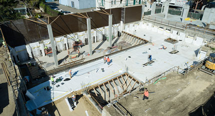 San Luis Square - San Luis Obispo, California Condominium Building Construction - Mixed Use Building Construction - Multi-story Structural Steel and Wood Framing Construction - Retail Shops - Resturant Construction - JW Design & Construction