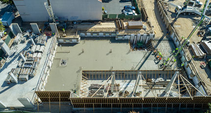 San Luis Square - San Luis Obispo, California Condominium Building Construction - Mixed Use Building Construction - Multi-story Structural Steel and Wood Framing Construction - Retail Shops - Resturant Construction - JW Design & Construction