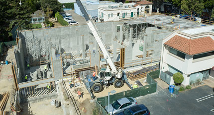 San Luis Square - San Luis Obispo, California Condominium Building Construction - Mixed Use Building Construction - Multi-story Structural Steel and Wood Framing Construction - Retail Shops - Resturant Construction - JW Design & Construction