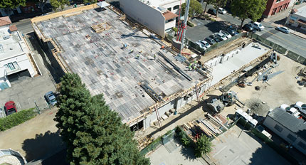 San Luis Square - San Luis Obispo, California Condominium Building Construction - Mixed Use Building Construction - Multi-story Structural Steel and Wood Framing Construction - Retail Shops - Resturant Construction - JW Design & Construction