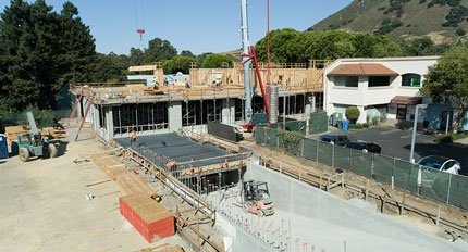 San Luis Square - San Luis Obispo, California Condominium Building Construction - Mixed Use Building Construction - Multi-story Structural Steel and Wood Framing Construction - Retail Shops - Resturant Construction - JW Design & Construction