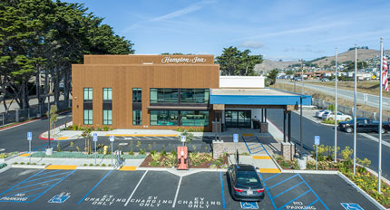 Hampton Inn Hotel Contractor - Morro Bay Construction Contractor - Hampton Inn Hotels - Building Contractor Morro Bay, CA - Wood & Timber Framing Building Construction - JW Design & Construction
